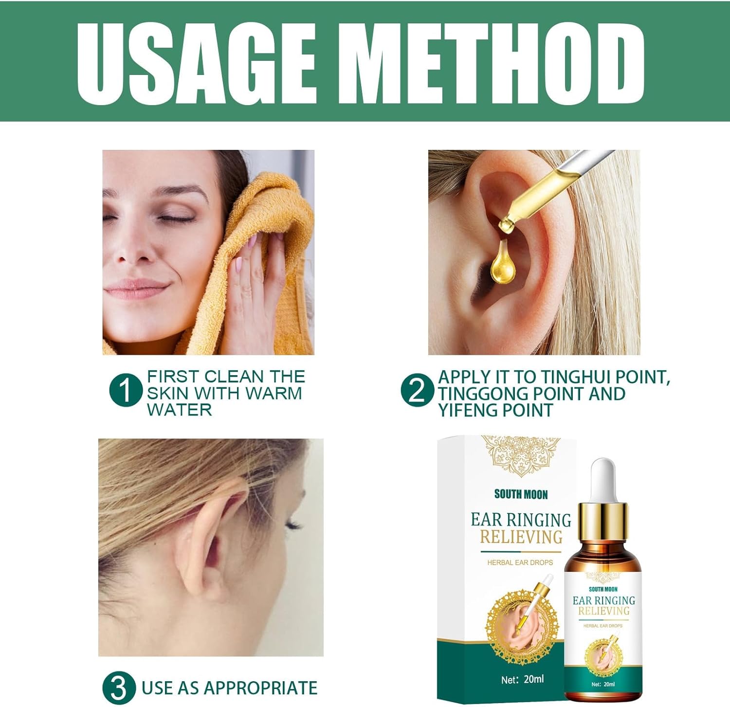 Tinnitus Relief for Ringing Ears, Tinnitus Relief Ear Drops, Natural Tinnitus Relief for Ringing Ears, Effectively Reduce Ear Noise & Promote Healthy Hearing, 20 ml - Image 7