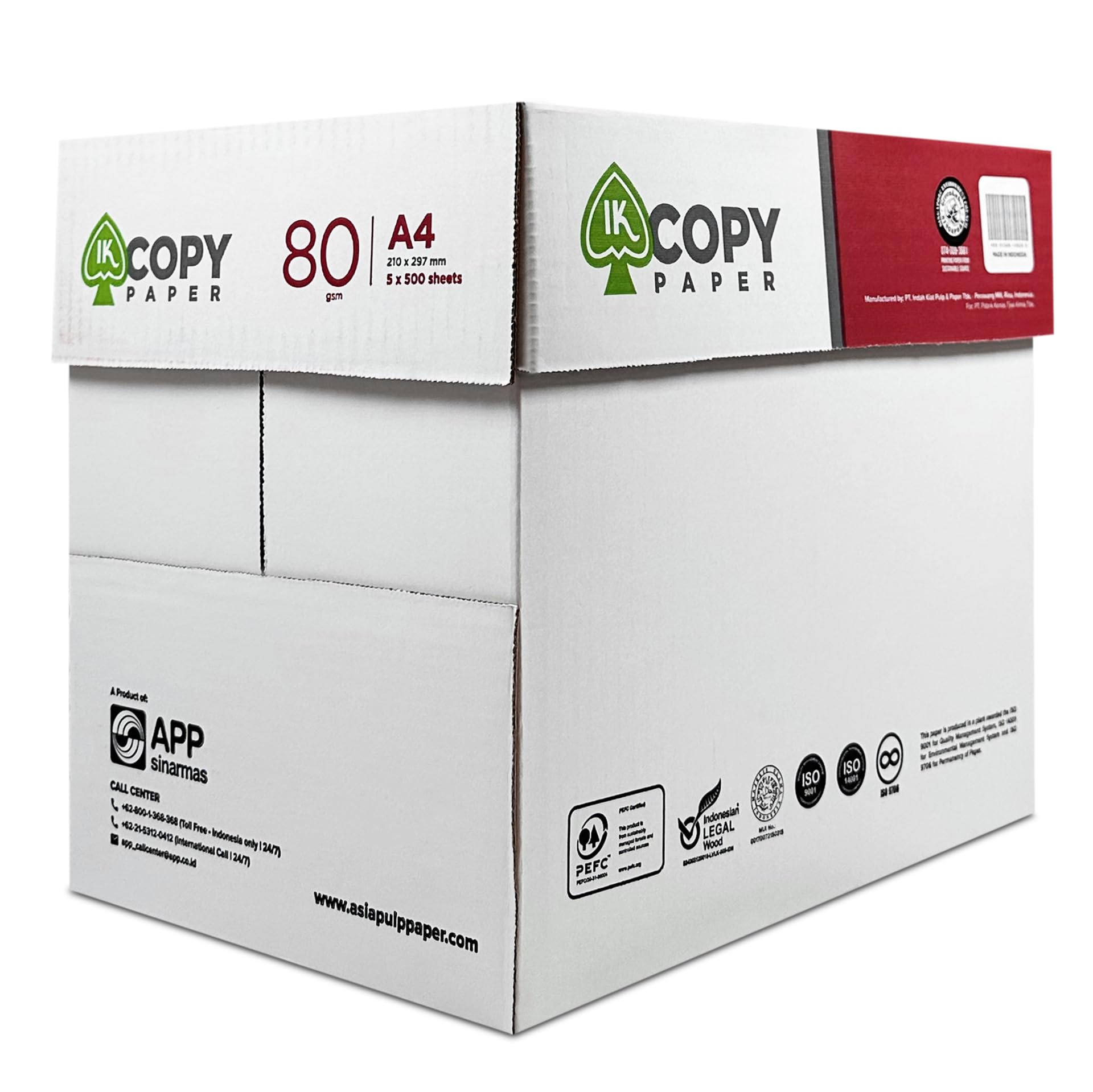 Copy Paper – 2500 Fogli DIN A4 80 g – Per Ufficio, Stampanti Laser, Inkjet, Fotocopiatrici, Fax, Casa