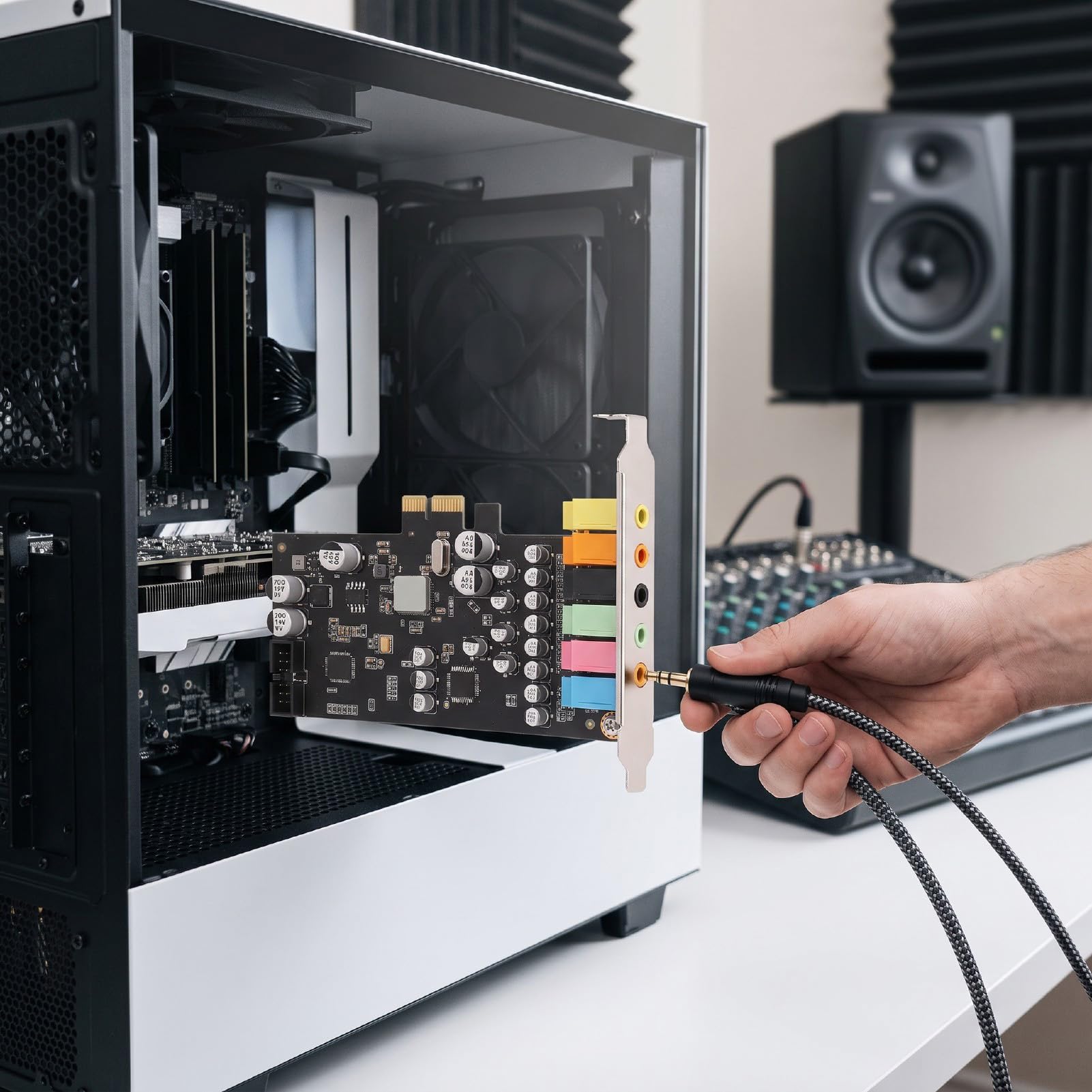 Tarjeta de Sonido PCIe de 7.1 Canales, Soporte de Perfil bajo
