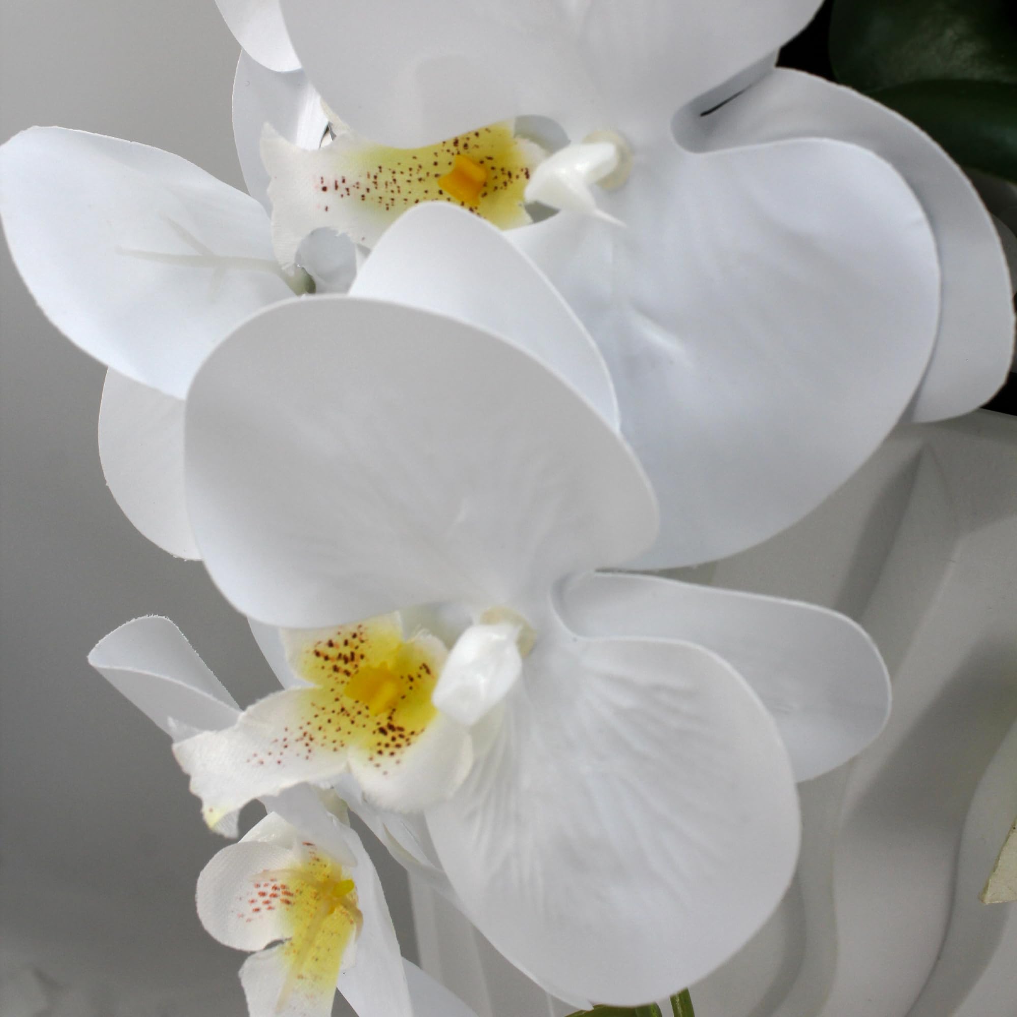 B4y Kunstorchidee XXL 135 cm – Luxus Phalaenopsis mit Real Touch Blüten Weihnachten, Geburtstag oder Muttertag – Elegante Deko für Wohnzimmer, Hotel & SPA