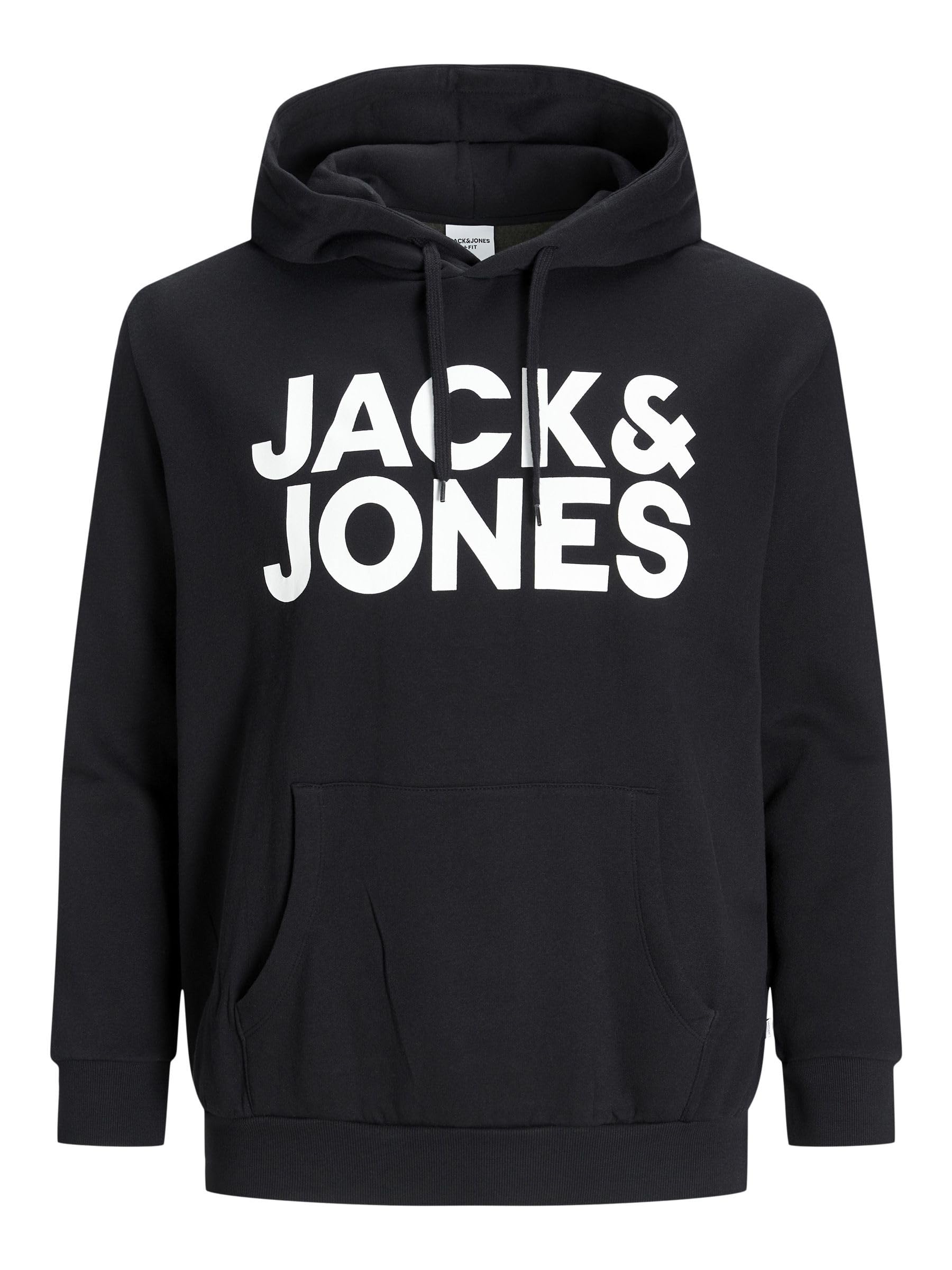 JACK & JONESMens Logo Hoodie Hoody Top