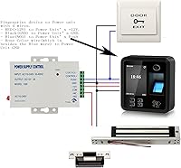 Vista 2 de Sistemas de control de acceso de seguridad biométrica de huellas dactilares con bloqueo magnético de 600 libras, sensor de movimiento de salida