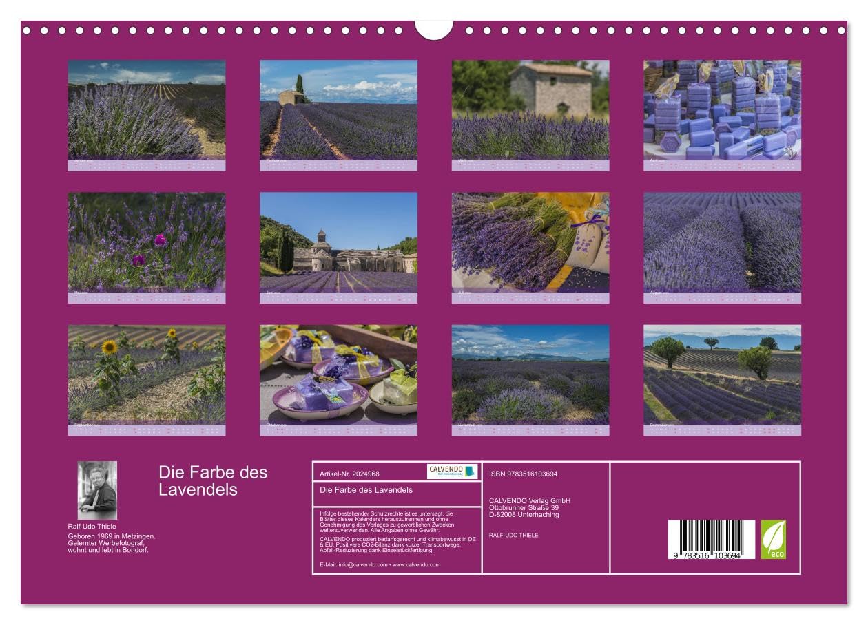 Die Farbe des Lavendels (Wandkalender 2026 DIN A3 quer), CALVENDO Monatskalender: Lavendel der Provence (CALVENDO Natur)
