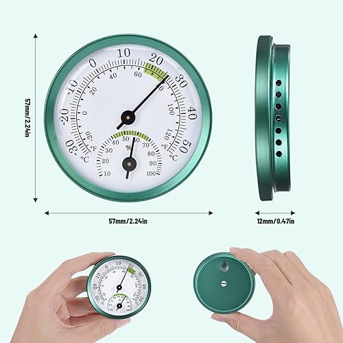Miniatura 5 de Termómetro para interiores y exteriores, termómetro higrómetro digital, monitor de temperatura montado en el exterior o en la pared, termómetro con