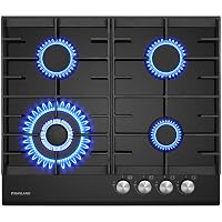 GASLAND GH604BF Piano cottura a gas in vetro con bruciatore wok
