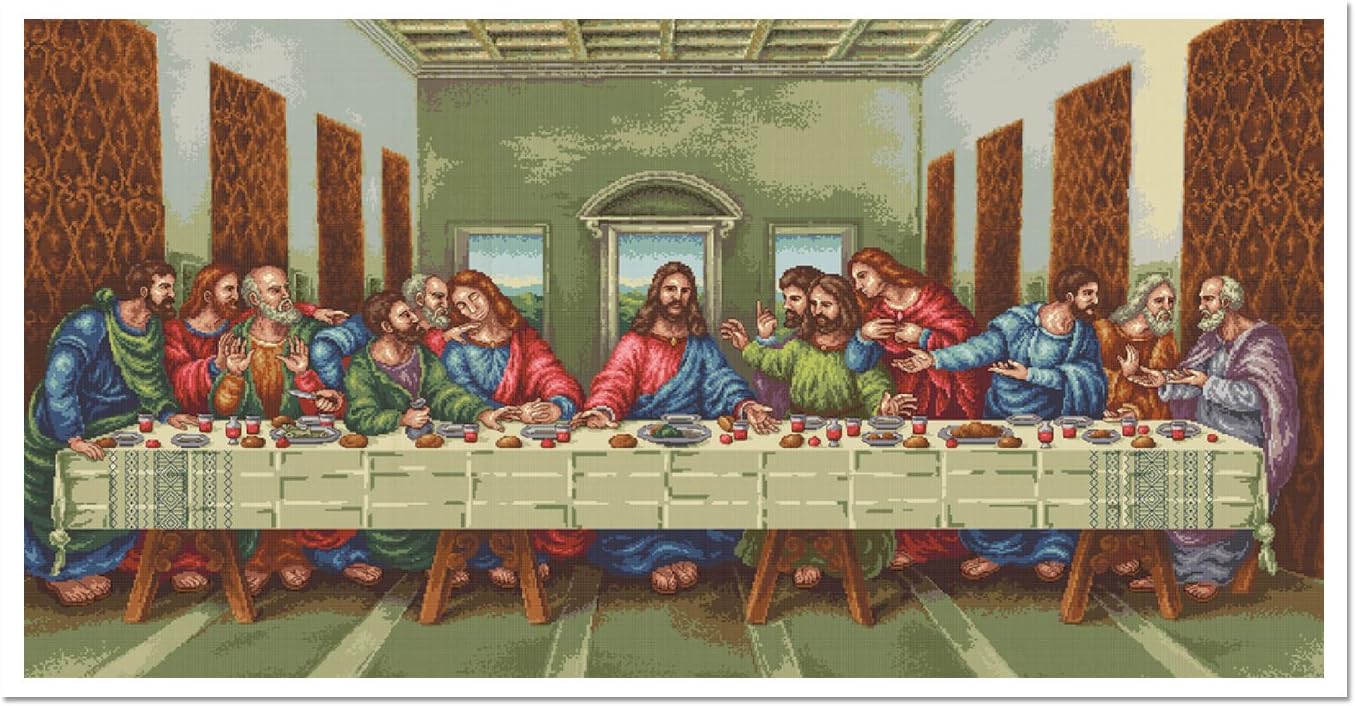[WinCraftArt] The Last Supper DIY Cross Stitch Pattern Complete Kit