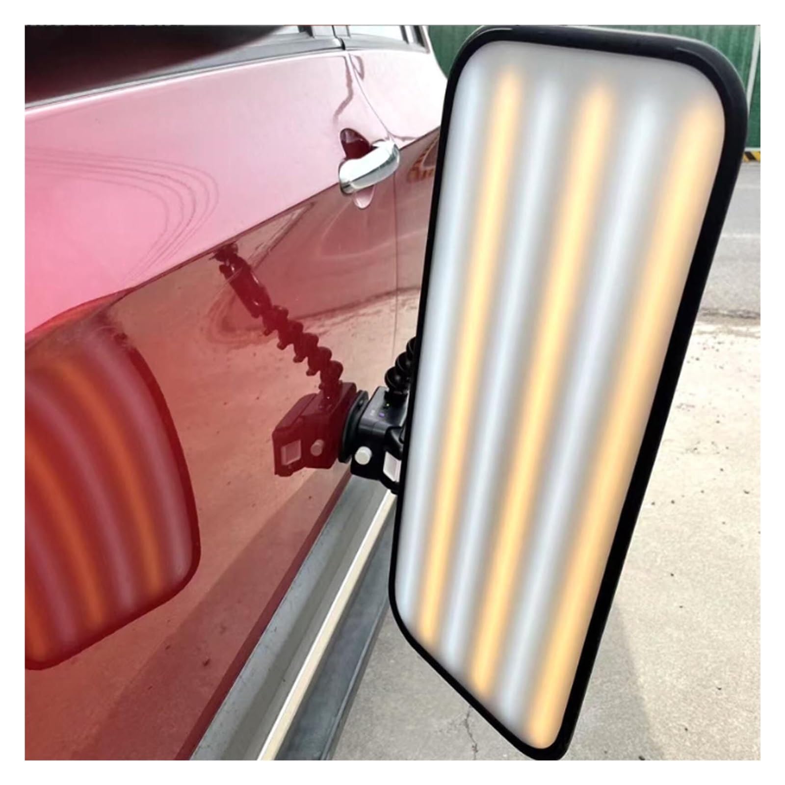 Kit Luce LED PDR Professionale 6 Zone con Ventosa 5 Pollici - Doppia Alimentazione a Cavo e Senza Fili, Batteria Ricaricabile per Riparazione Carrozzeria, Rilevamento Grandine