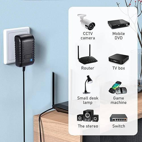 Miniatura 7 de TOBWOLF 2 adaptadores de fuente de alimentación de 9 V 1A, 9 W CA 100 V-240 V a CC 9 V 1 A, adaptador de conmutación universal 9 V 1 A, convertidor