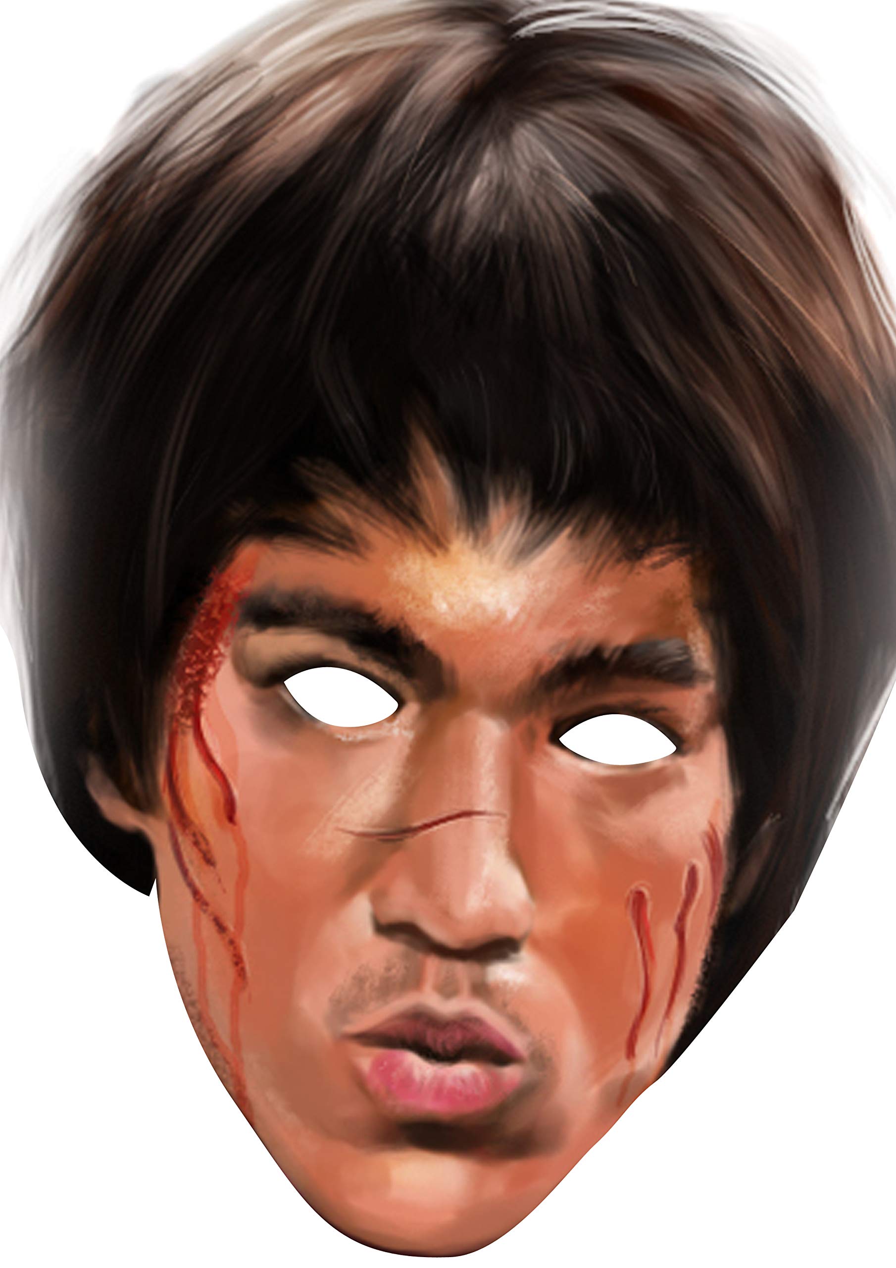 FoxyPrinting Bruce Lee Movie Celebrity Cardboard Party Face Mask Fancy Dress