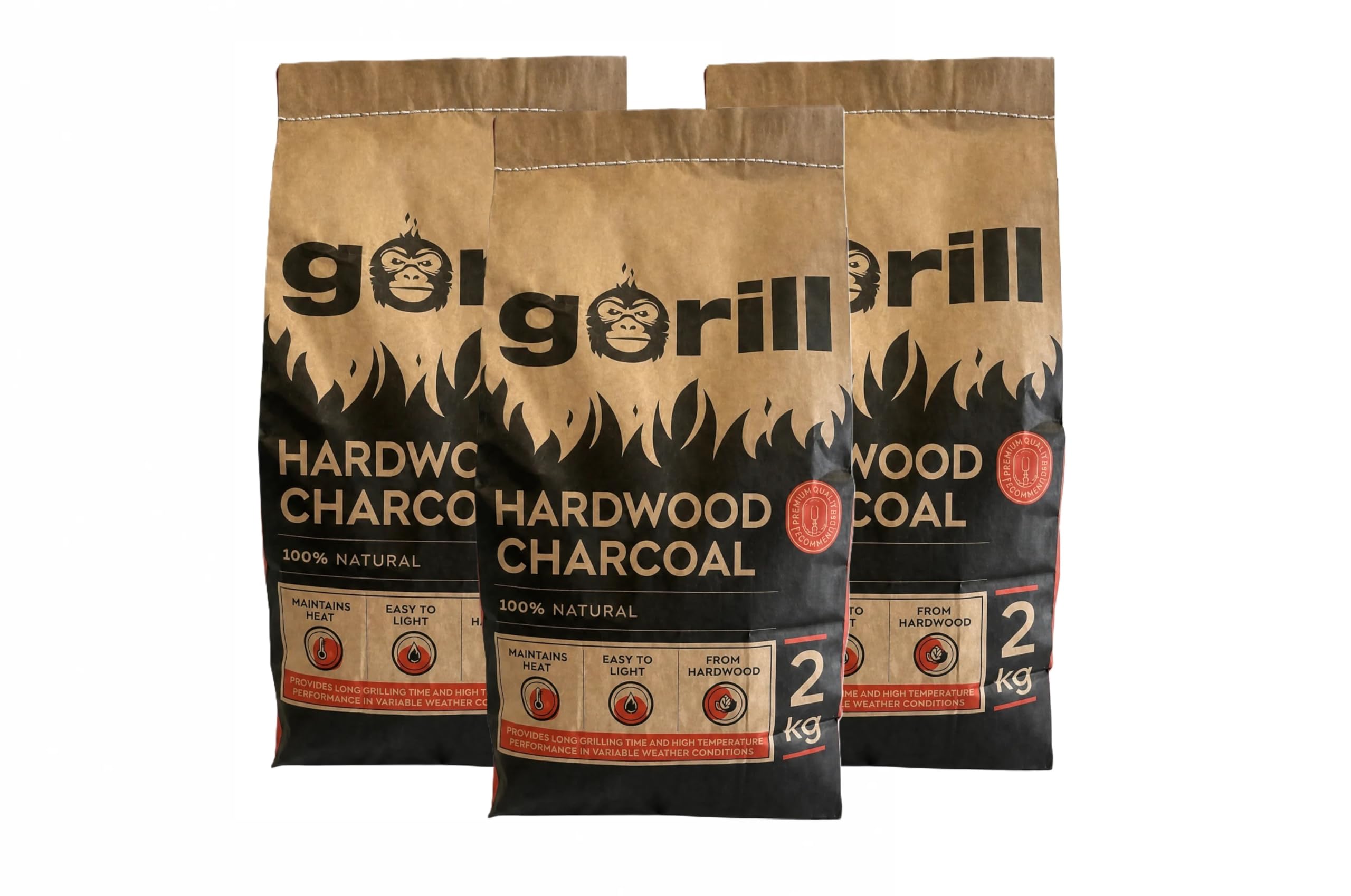 Natural Lumpwood Charcoal BBQ Fuel, Hardwood, Easy Light, for Grilling, Garden BBQ, Fire Pits, Available in 2kg, 4kg or 6kg (6KG)