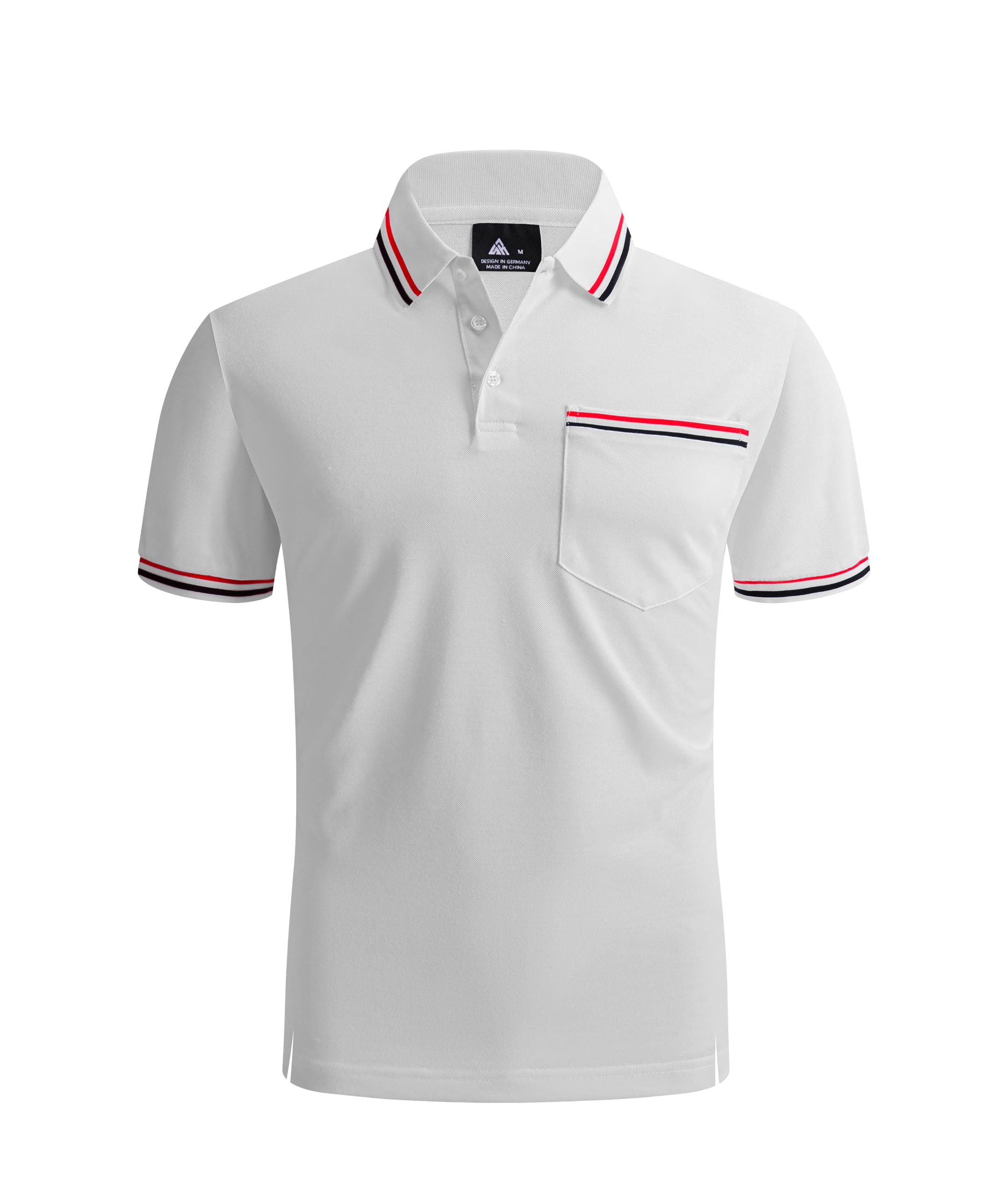 JACKETOWN Poloshirt Herren Kurzarm Polohemd Atmungsaktiv Schnelltrocknend T Shirts Männer Polo Shirt Herren Mit Brusttasche Sommer Golf Tennis Sports Regular Fit Poloshirt
