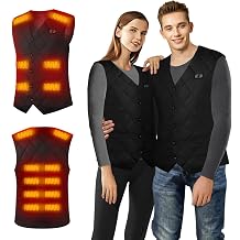 Bseical Heated Jackets for Men USB, Heated Gilet Electric, Heated Body Warmer Mens Womens, Heat Vest Washable, Heated Clothing with 3 Levels Heat Settings for Outdoor Skiing Camping Hiking Unisex