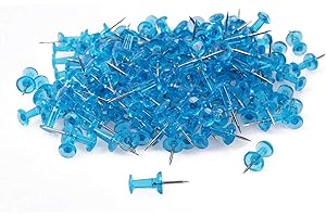 Tupalizy Clear Blue Plastic Push Pins