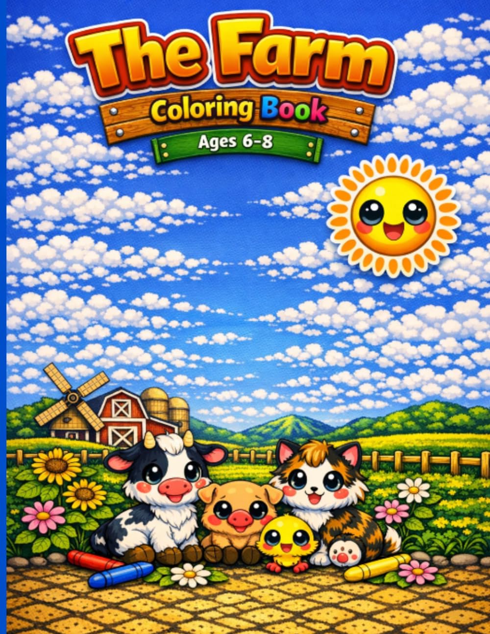 The Farm: coloring book - ages 6 -8 (Luna Colors - Explorer 6 - 8)
