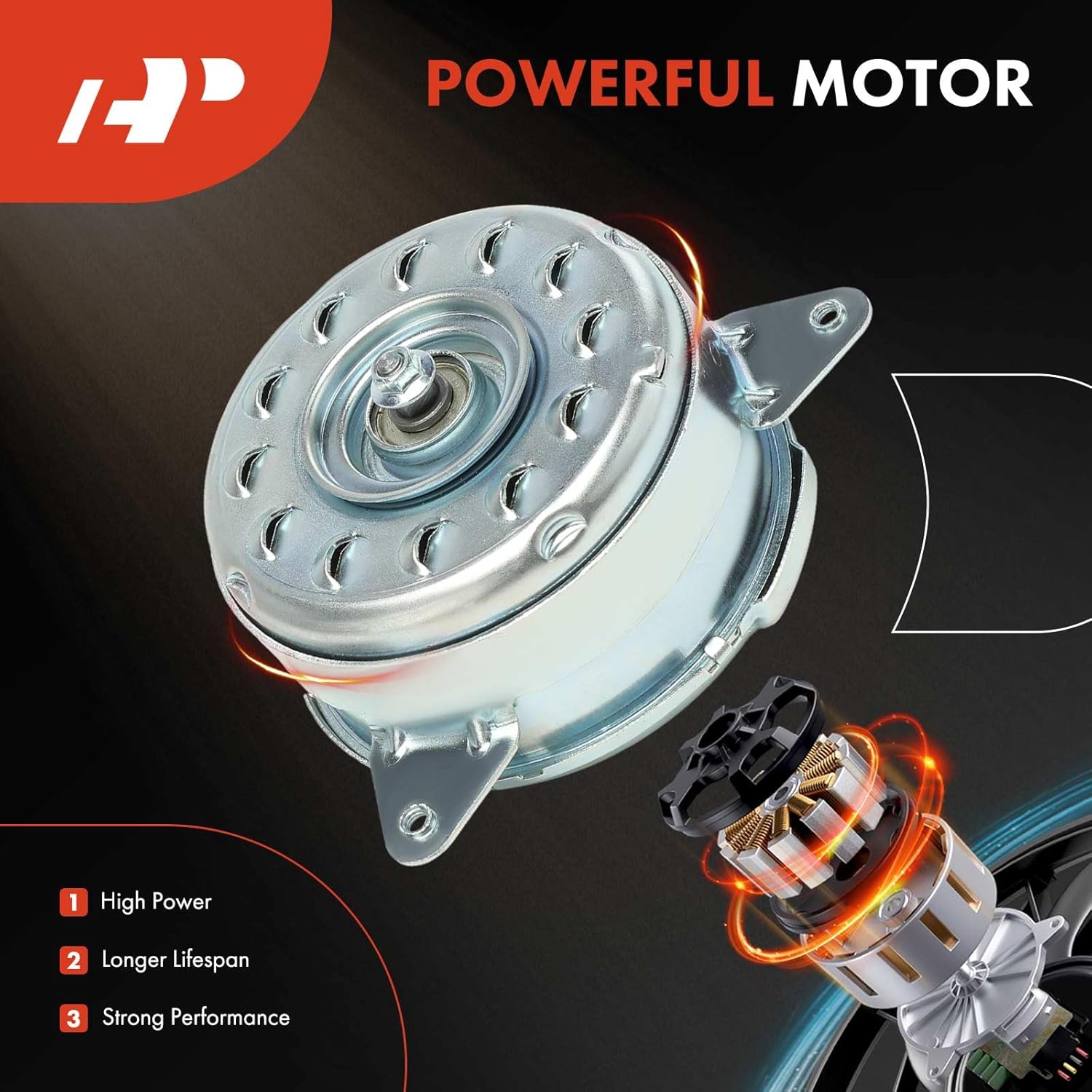 A-Premium Radiator Fan Motor Compatible with Mitsubishi Outlander 2014-2014/2017-2020, Outlander Sport 2013-2016