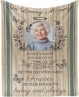 Vista 100 de Custom Memorial Blankets with Photo to Your Loved One's Memory, Memory Lane in Loving Memory Photo Blanket to Remind You of Your Beloved Ones 40x50