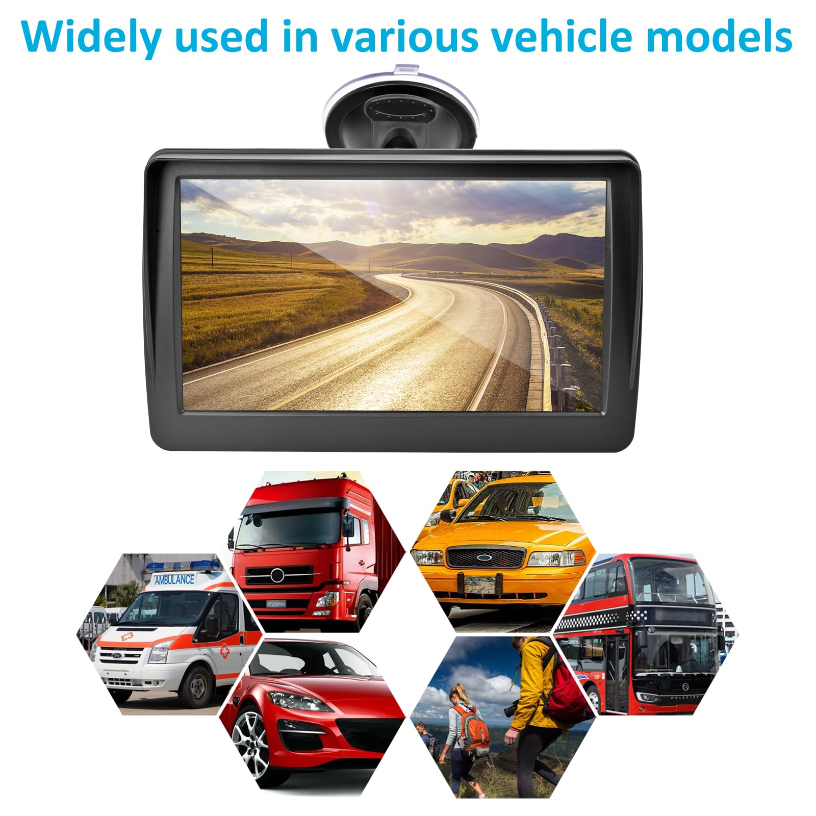 TKMARS Navegador GPS para Coche y Camion, Pantalla Táctil de 7 Pulgadas, con Actualizaciones de Mapas de Europa para Toda la Vida con con Guía de Voz