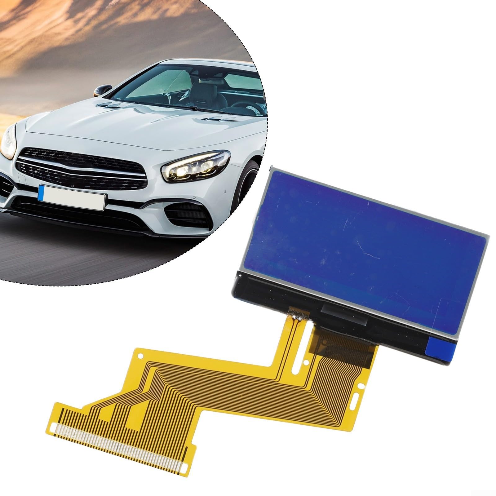 Zoegneer Pantalla LCD para Mercedes Vito W639 y 2004-2008, panel de repuesto directo para salpicadero, pieza de reparación Plug and Play, color negro y amarillo