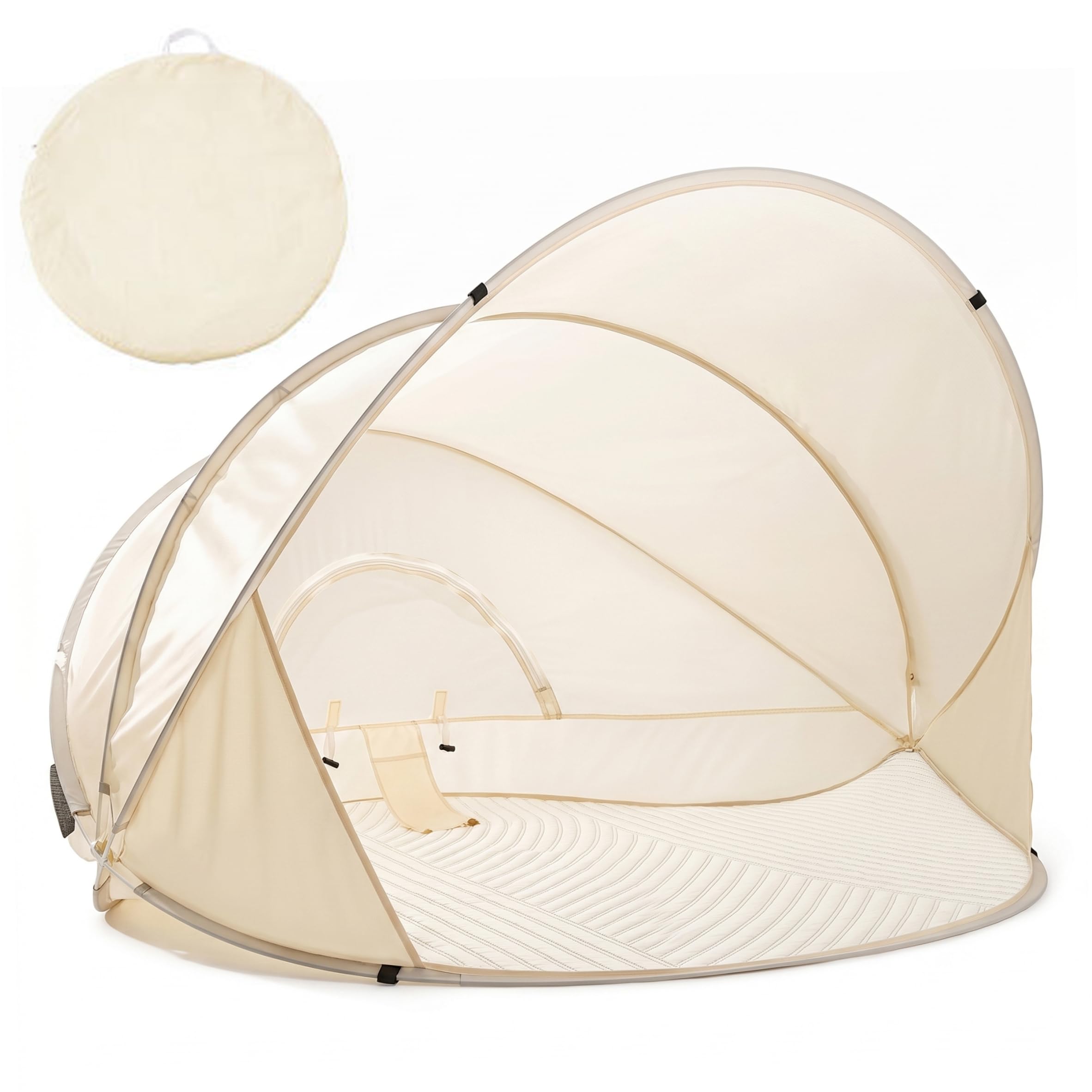 Tente de Plage Pop-up, 3-4 Personnes, Installation instantanée, 51x43 Pouces, abri Solaire pour Tente de Plage