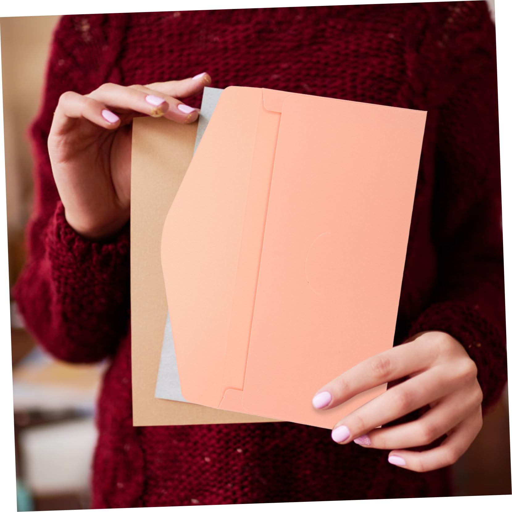 Buste per Inviti 50 Pezzi in Carta Perlata Rosa Eleganti