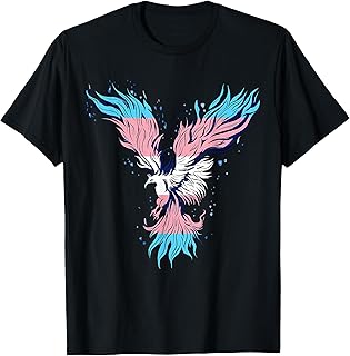 Transgender Phoenix Reborn Transsexual Flag LGBT Trans Bird T-Shirt