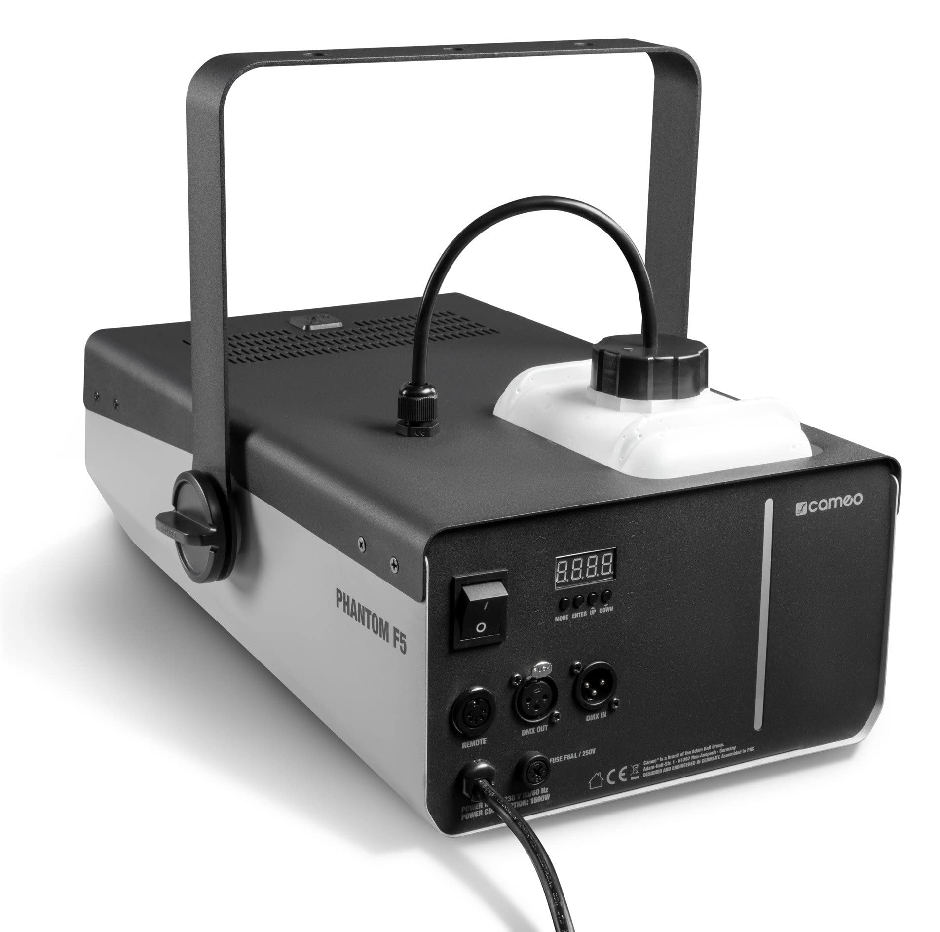 Cameo PHANTOM F5 - Nebelmaschine mit 1500 W Heizleistung und Zweifarbiger Tankbeleuchtung, schwarz