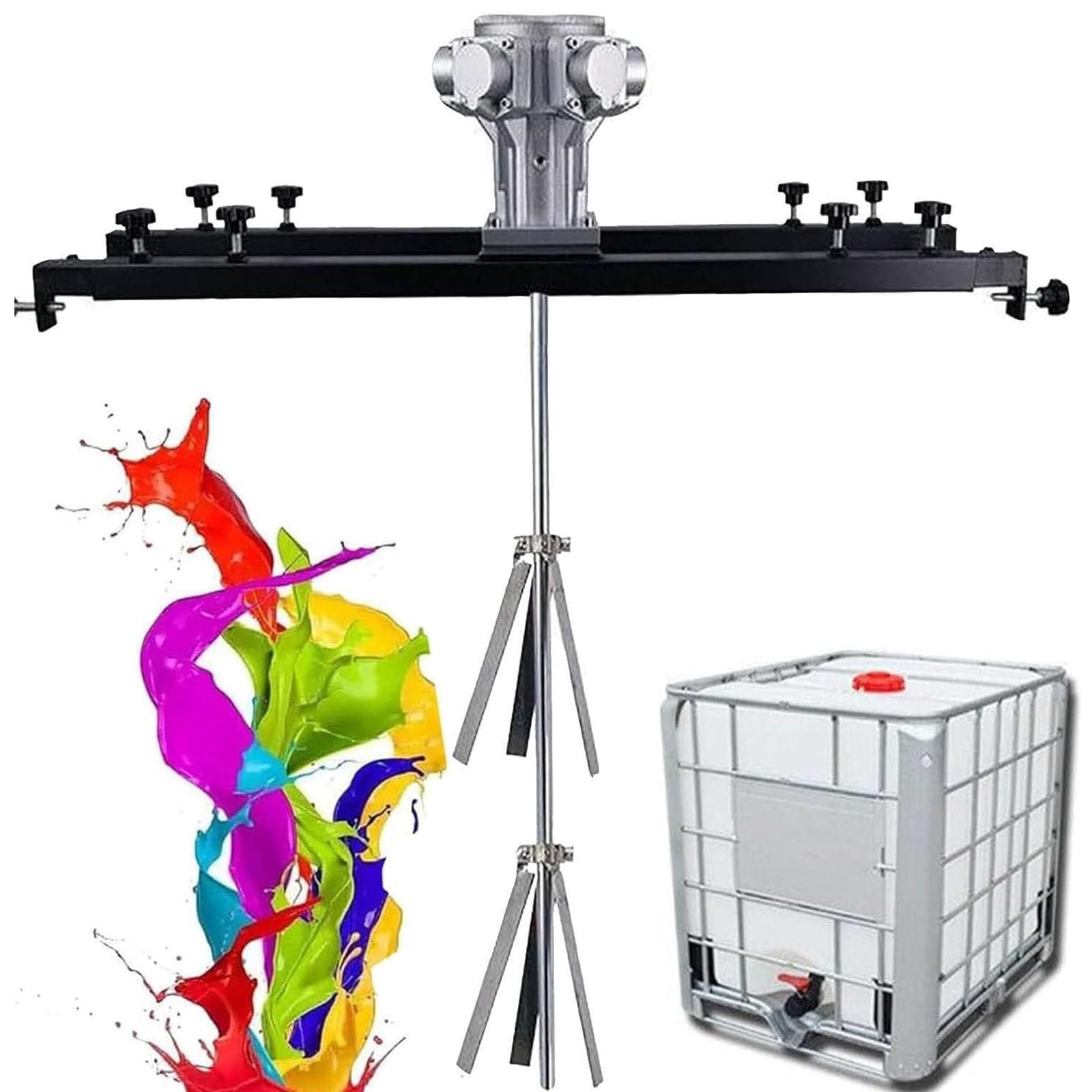 Agitador de aire para tanque IBC, mezclador de pintura neumático de 1000 L, hélice plegable con colgador de soporte, ideal para disolver tinta y agitar varios recipientes
