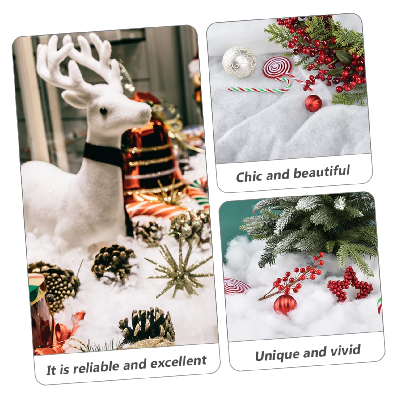 TOPBATHY 3st Schneedecke Kunstschnee Für Das Weihnachtsdorf Urlaub Schnee Dekorieren Weihnachtsdorf-Display-Requisite Weihnachtsdorf Zubehör Weihnachtsdorf Schnee Weiß Das Haustier