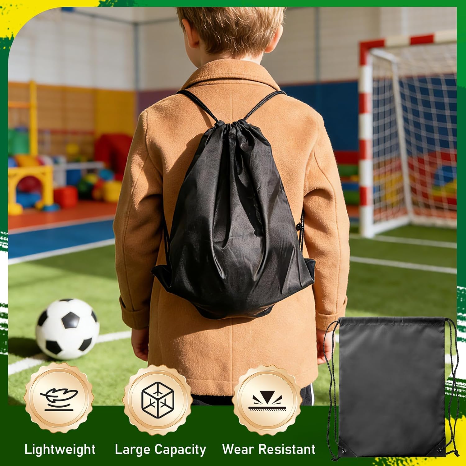 juman Silent Foam Soccer Ball Size 5, Airless Indoor Soccer Ball with Backpack, Soft Durable Foam Design, Lightweight House Ball for Dribbling & Footwork Practice, Soccer Gift for Boys, Girls & Fans - Image 6