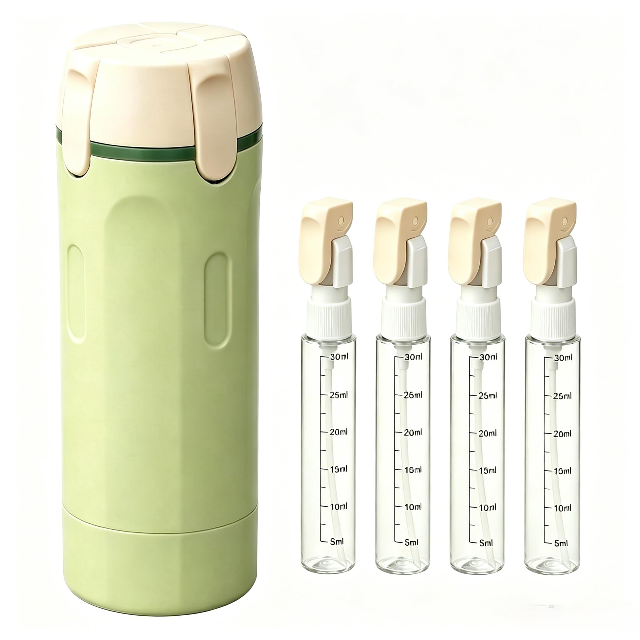 Flacons de voyage 4 en 1 pour shampooing et lotion lors de vos week-ends nomades