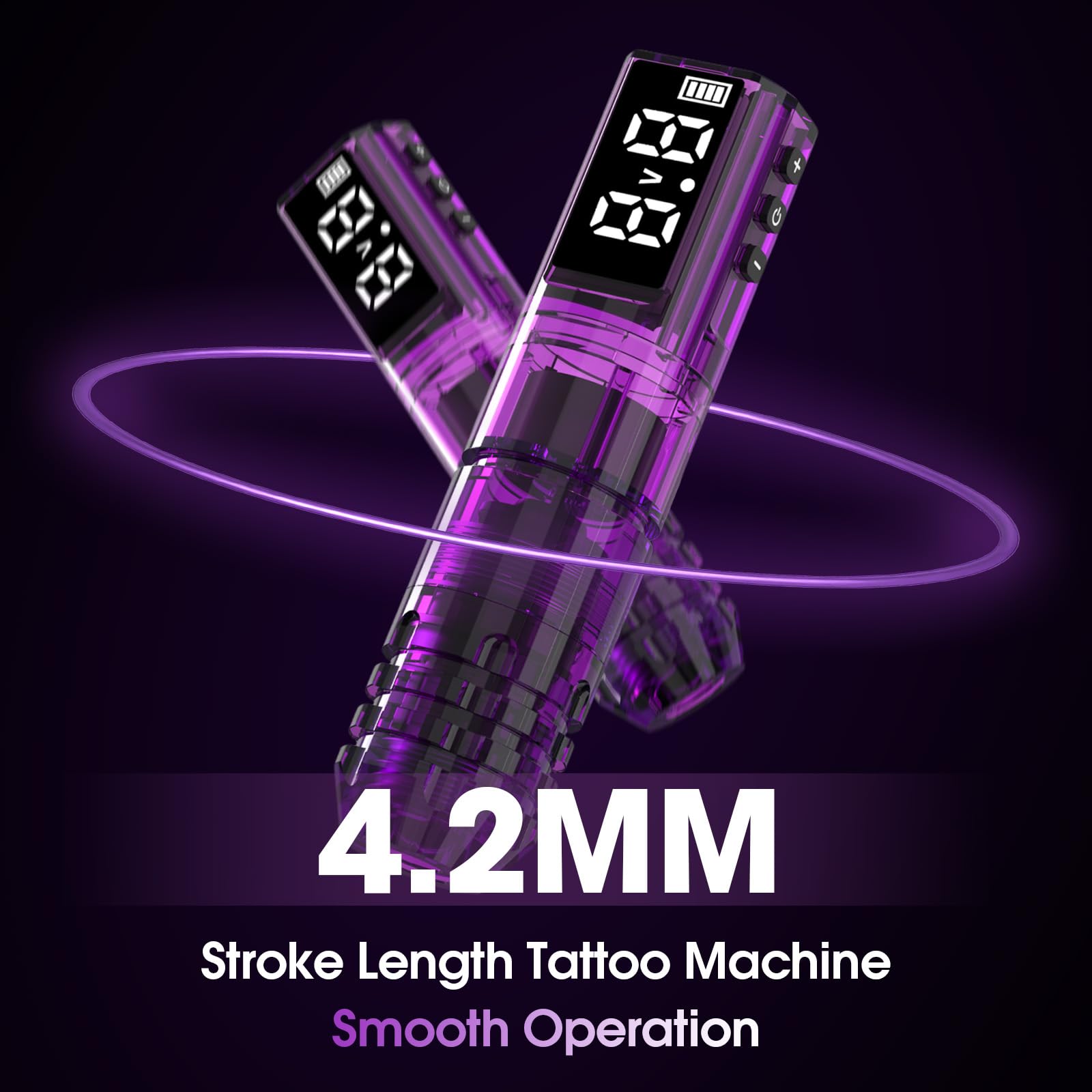 INKin Kit Tatuaje, Maquina Tatuar Inalambrica con 4.2mm Stroke y Batería de 1600mAh, Maquina de Tatuar Kit Completo con Impresora Bluetooth, Tinta Tatuaje,Agujas Tatuaje para Tatuadores