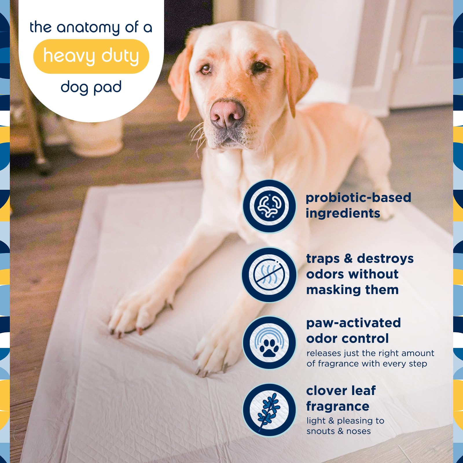Pet Life Unlimited Almohadillas Resistentes 3XL para Cachorros, Almohadillas para Perros, Almohadillas de Entrenamiento, Fragancia activada por Patas Que controla el Olor, súper absorbentes, a Prueba