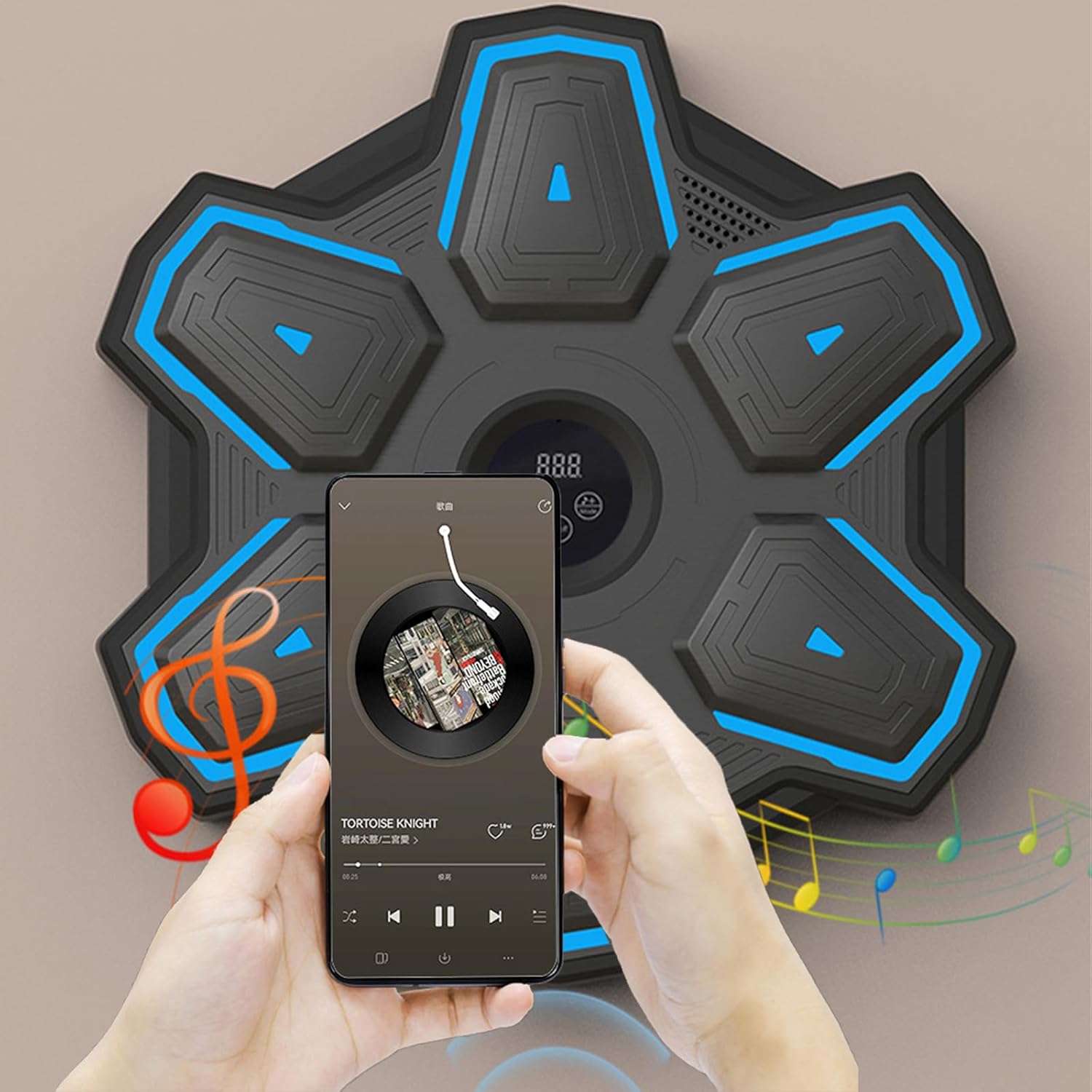 Boxing Target,Music Boxing Target,Eight Modes,Colorful Lights,Punch-Free Design,Music Boxing Machine