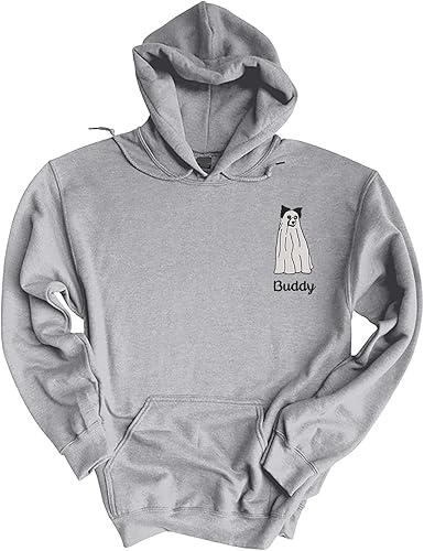 Miniatura 4 de IZI POD Personalized Embroidered Ghost Dogs Halloween Sweatshirt, Custom Dog Name, Dog Breed