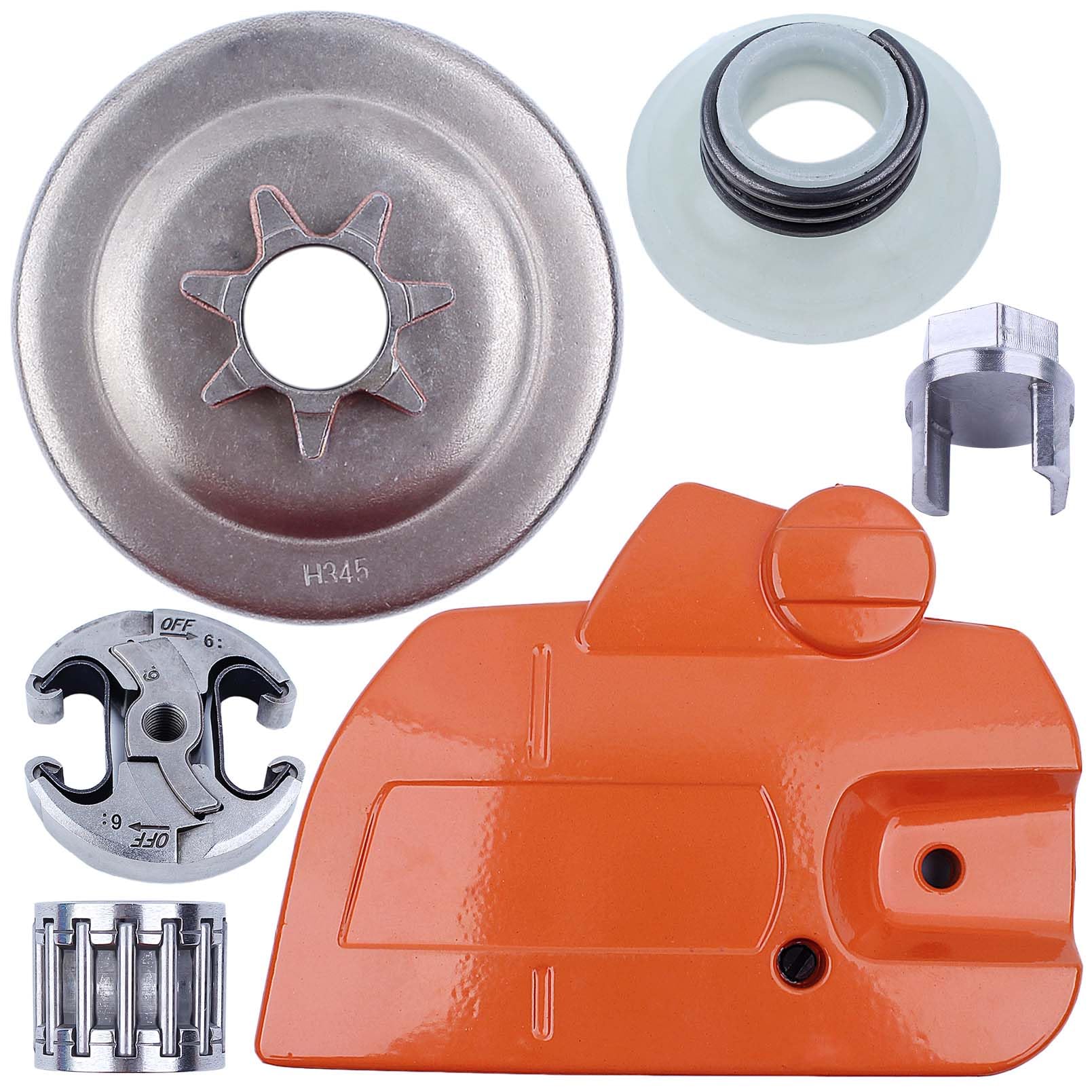 Tambour d'embrayage bloqué sur Husqvarna 445 ? Kit de démontage avec couvercle 7T