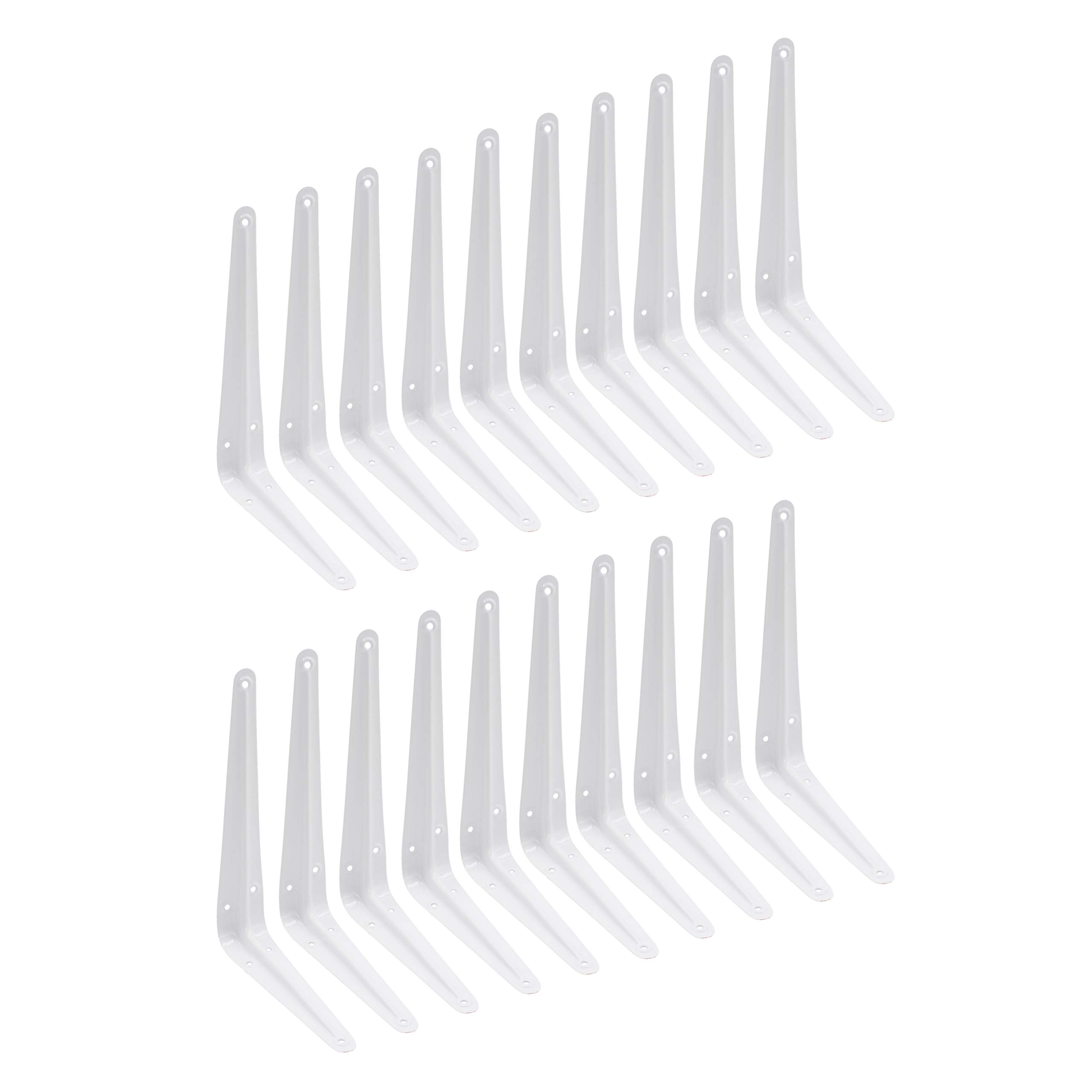 Eai White London Shelf Brackets | 200X150mm / 8X6 Inch Shelving Support Bracket | Pack Of 20
