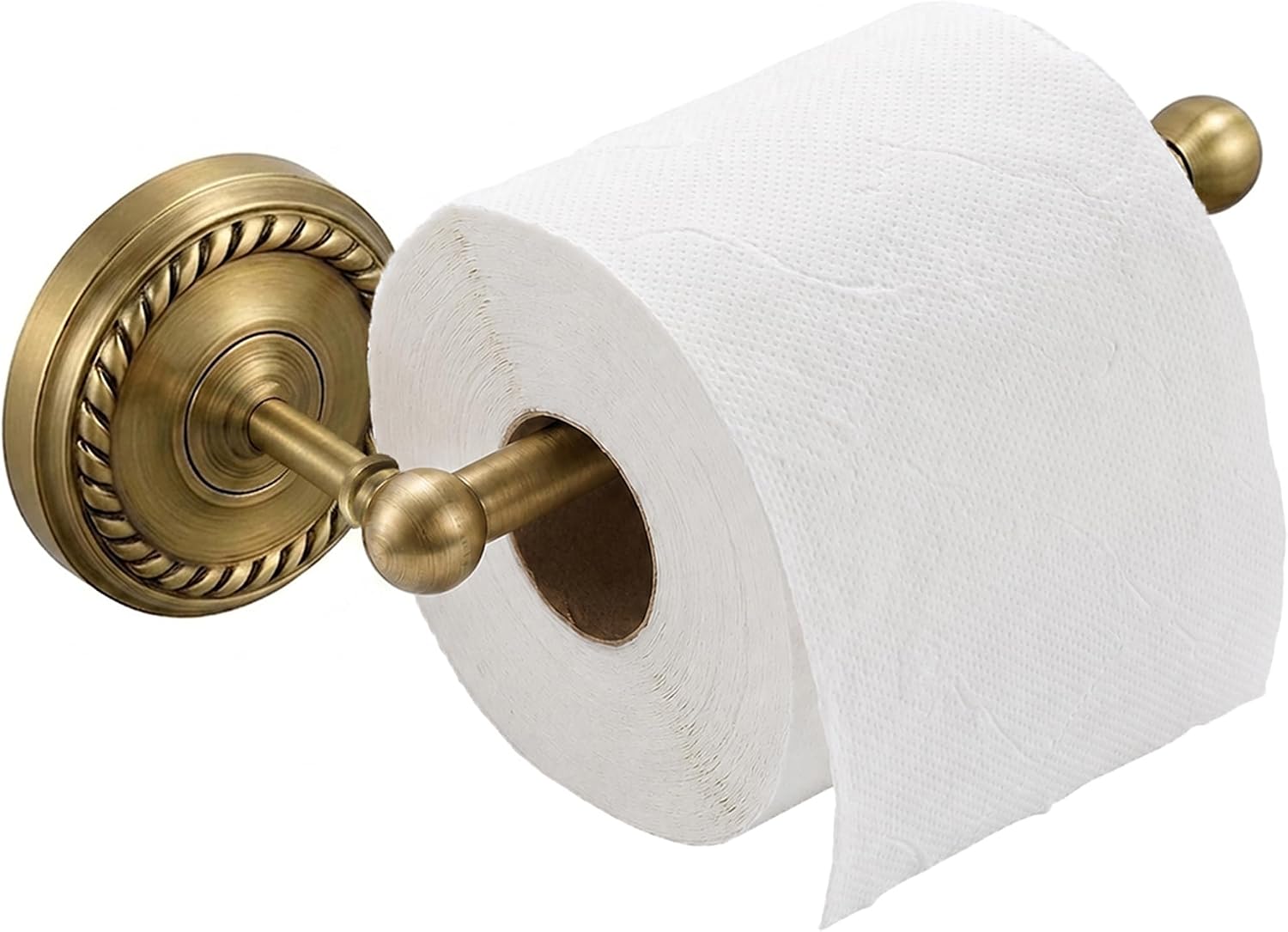 Antique Brass Toilet Paper Holder Wall Mount, Bathroom Toilet Roll Holder