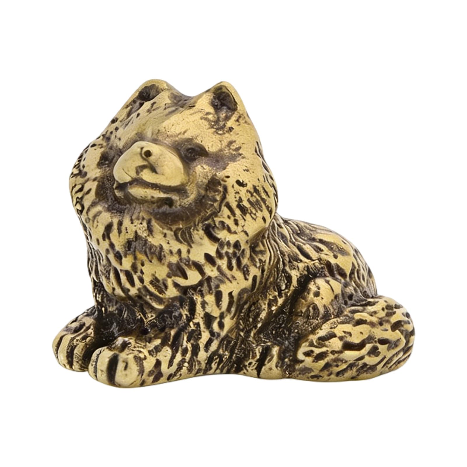 Xjdzineq Brass Animal Statues Dog Figurine Sculptures Ornament for Bookshelf Cabinet Home Decors Tabletop Centerpieces Gift Table Ornament