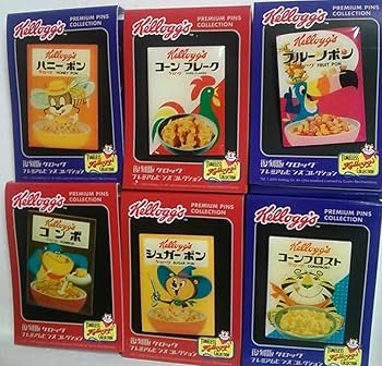 コナクレ ノスタルジア NOSTALGIA ピンバッジset 6種類セット Amazon | 復刻版 ケロッグ ピンバッジ 6種セット プレミアム