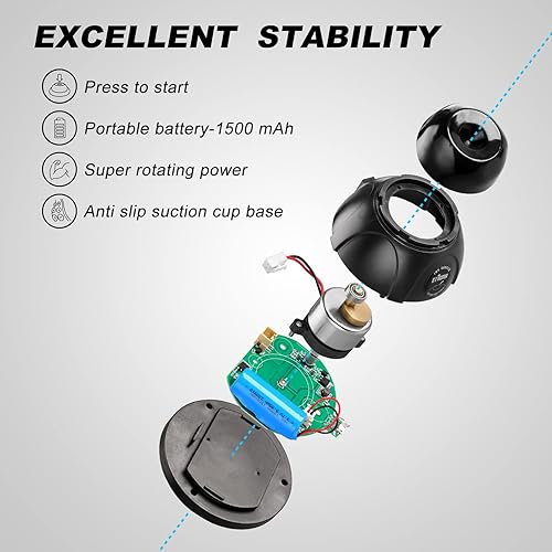 Miniatura 4 de STIGMA Mini mezclador de vórtice inalámbrico con función táctil de 5200 rpm para mezcla de laboratorio, mezclador de pintura de laboratorio, tinta