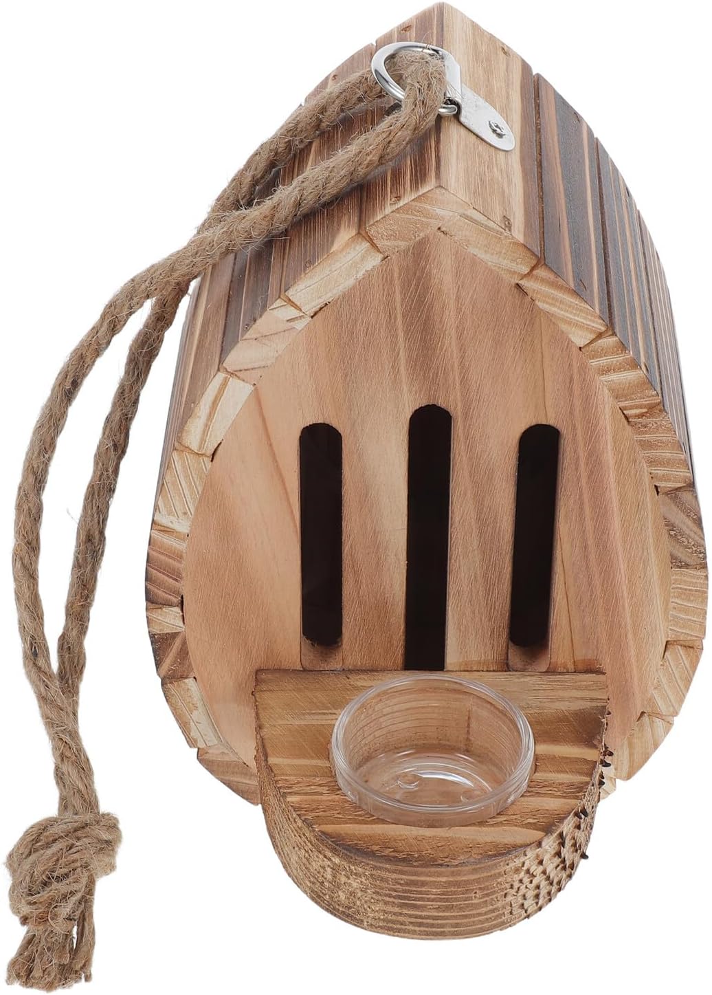 MAGICLULU Wooden Butterfly House Feeder Hanging Habitat for Outdoor Garden Patio Yard, Butterfly Nesting Shelter with Feeding Tray and Natural Shelter Design
