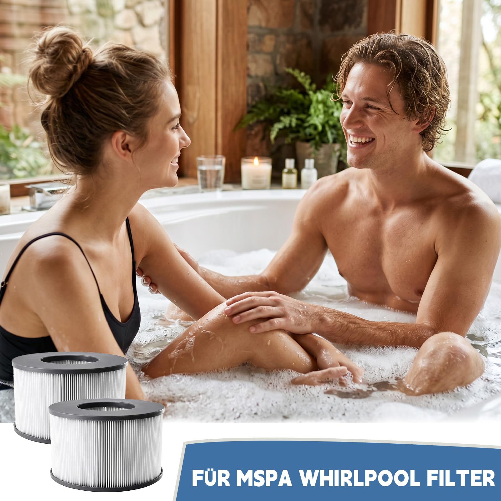 Filtro di Ricambio per Filtro Whirlpool, per MSpa Whirlpool Modello dal 2020, per Accessori Mspa Whirlpool, Compatibile con Filtro Mspa (12 Pezzi)