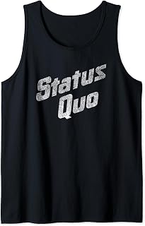 Status Quo - White Distressed Logo Tank Top