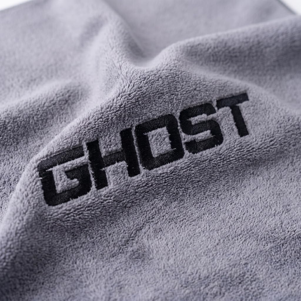 Ghost Microfiber Cue Towel – 16×16 in 400 GSM Premium Microfiber – Shaft Cleaning & Polishing Cloth – Laser-Engraved Logo