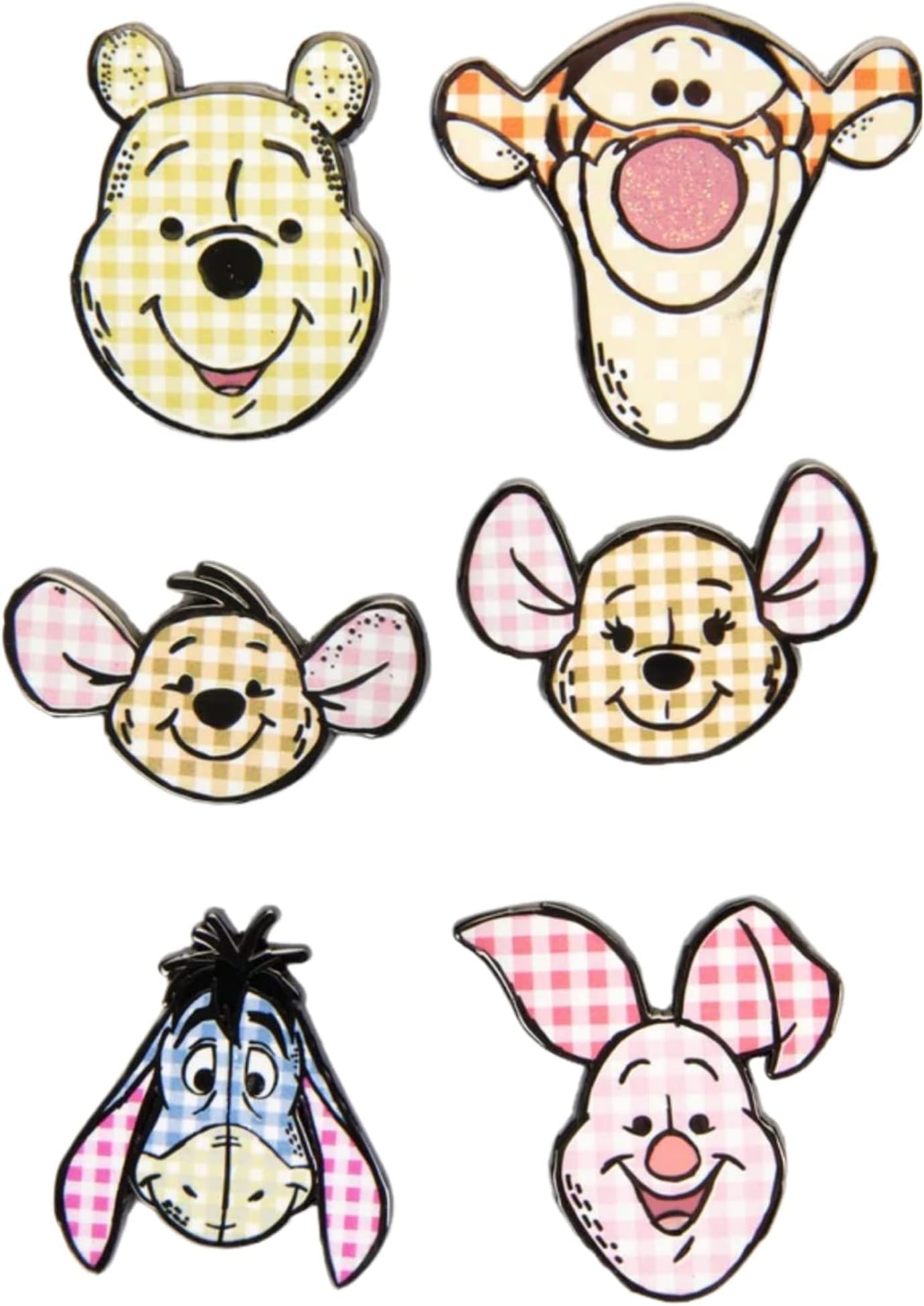 Loungefly Gingham Blind Box Collectible Lapel Pin - Individually Boxed Winnie the Pooh Character Pin for Exchanges, Backpacks, and More - Character May Vary, One Included