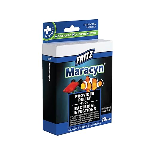 Fritz Maracyn - for Saltwater and Freshwater gram-Positive Relief from Bacterial gil, Popeye, More - Easy dose Packets, 20 Count