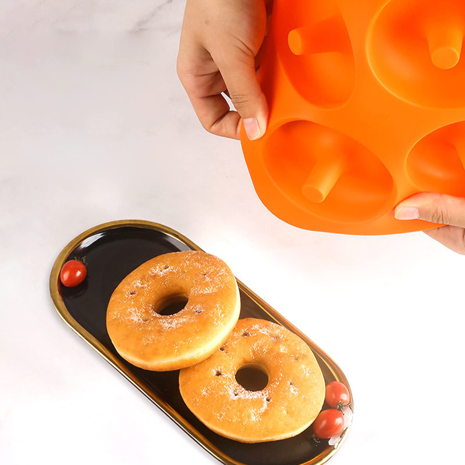 Antihaft Backblech Donut Form Für Zuhause Diy Silikon Bäckerei Backform Dekoration Antihaftbeschichtet Donut Werkzeuge Dessertform 4St Blau