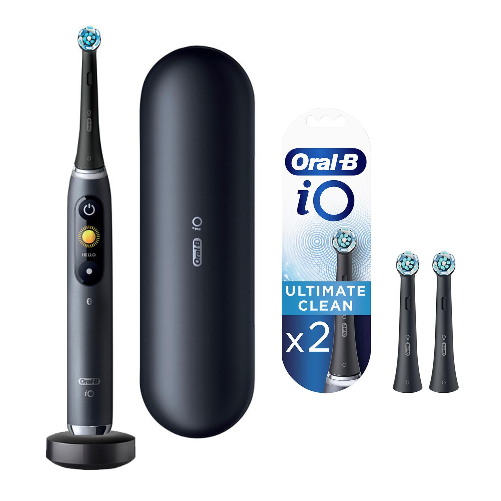 iO Series 9 Electric Toothbrush with 3 Replacement Brush Heads, Black Onyx
