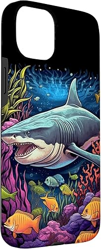 Vista 21 de Funda para iPhone 12/12 Pro Tiger Shark Sea Ocean Underwater Shark Lover