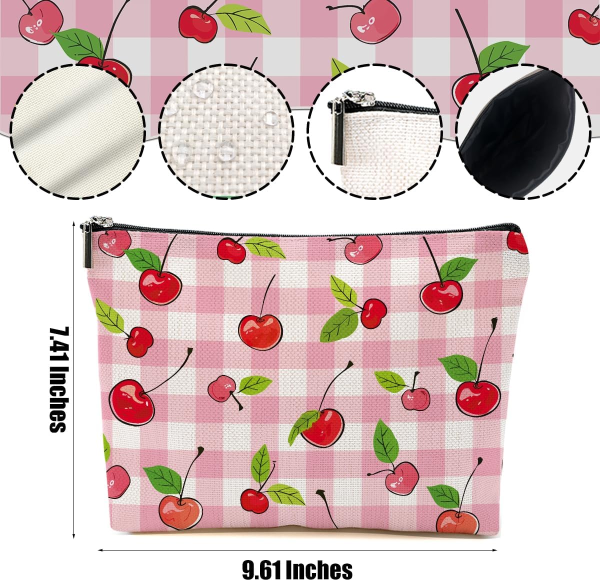 Cherry Makeup Bag Cherry Gifts for Women Girls Friend Daughter image 2